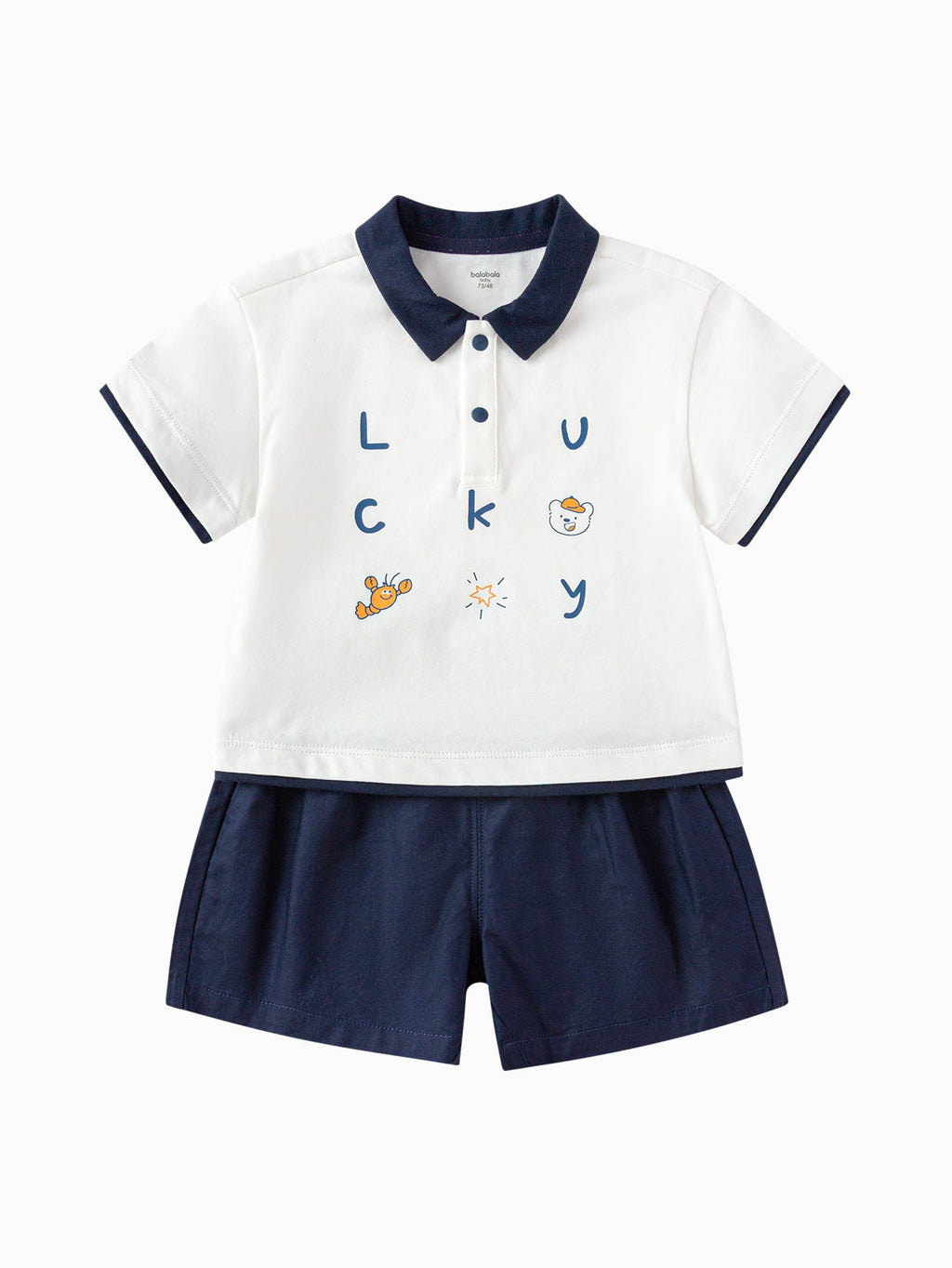 Balabala Baby Boy Short Sleeve Suit