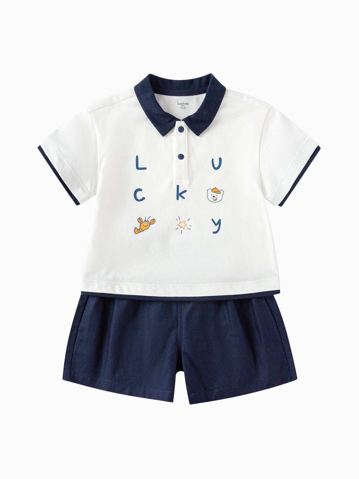 Balabala Baby Boy Short Sleeve Suit