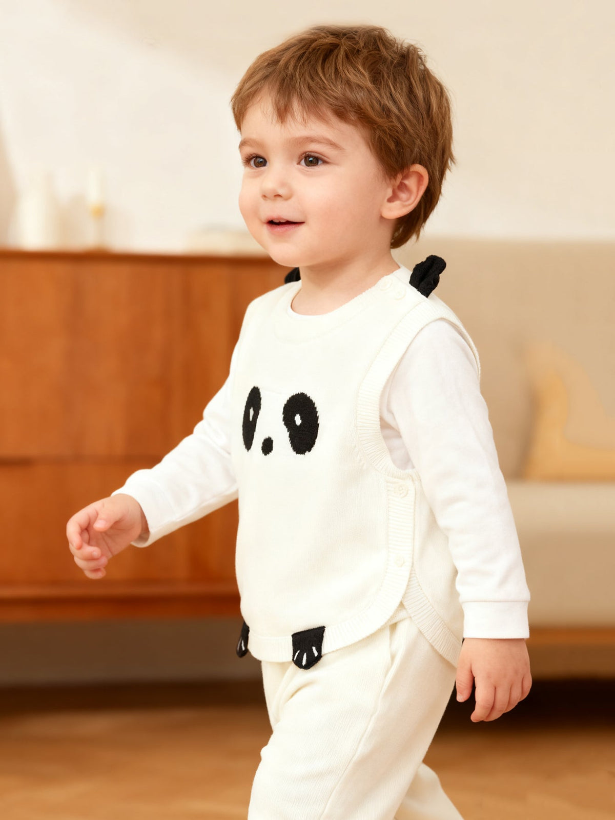 balabala Baby Casual Cute Panda Vest