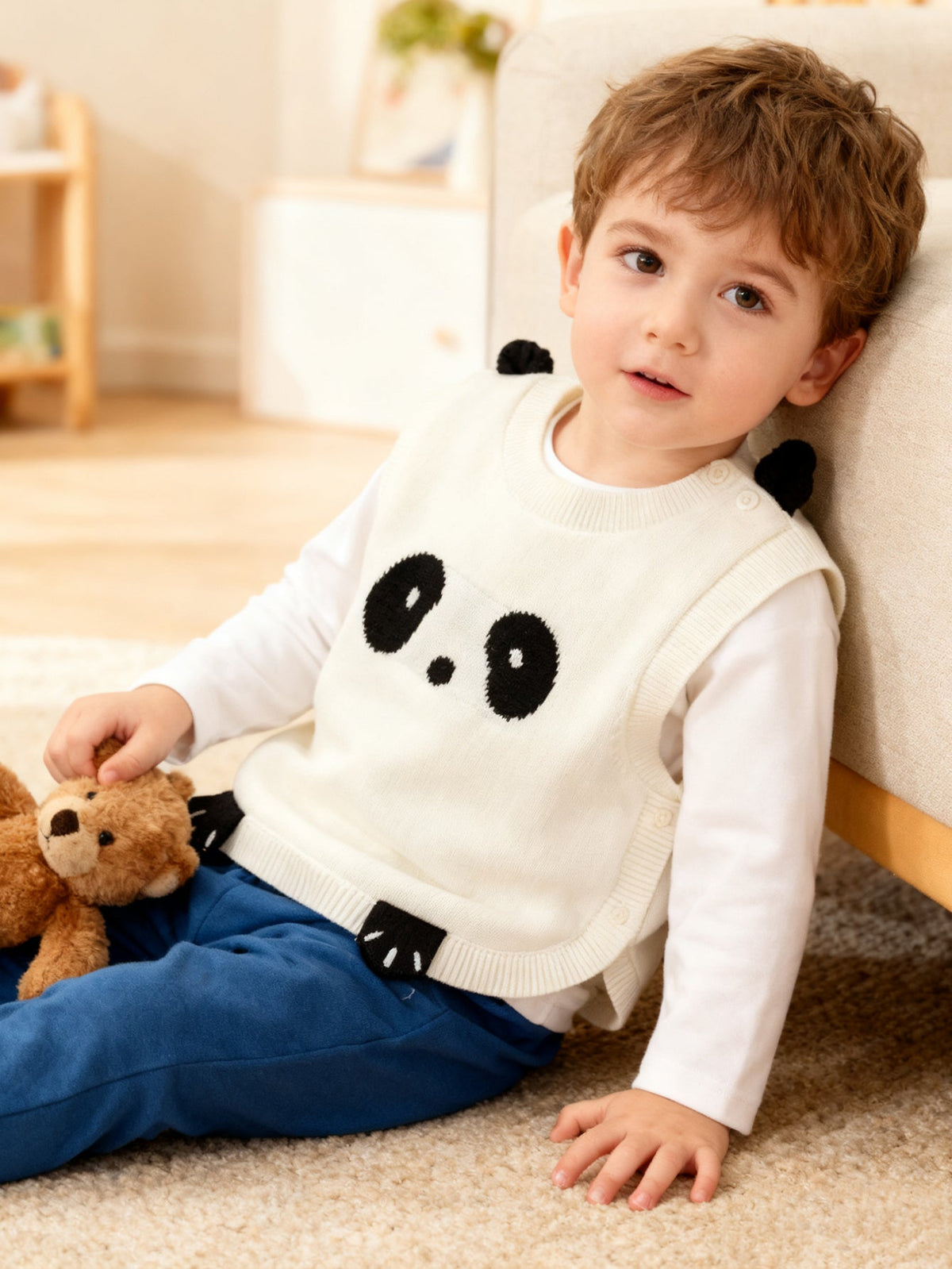 balabala Baby Casual Cute Panda Vest