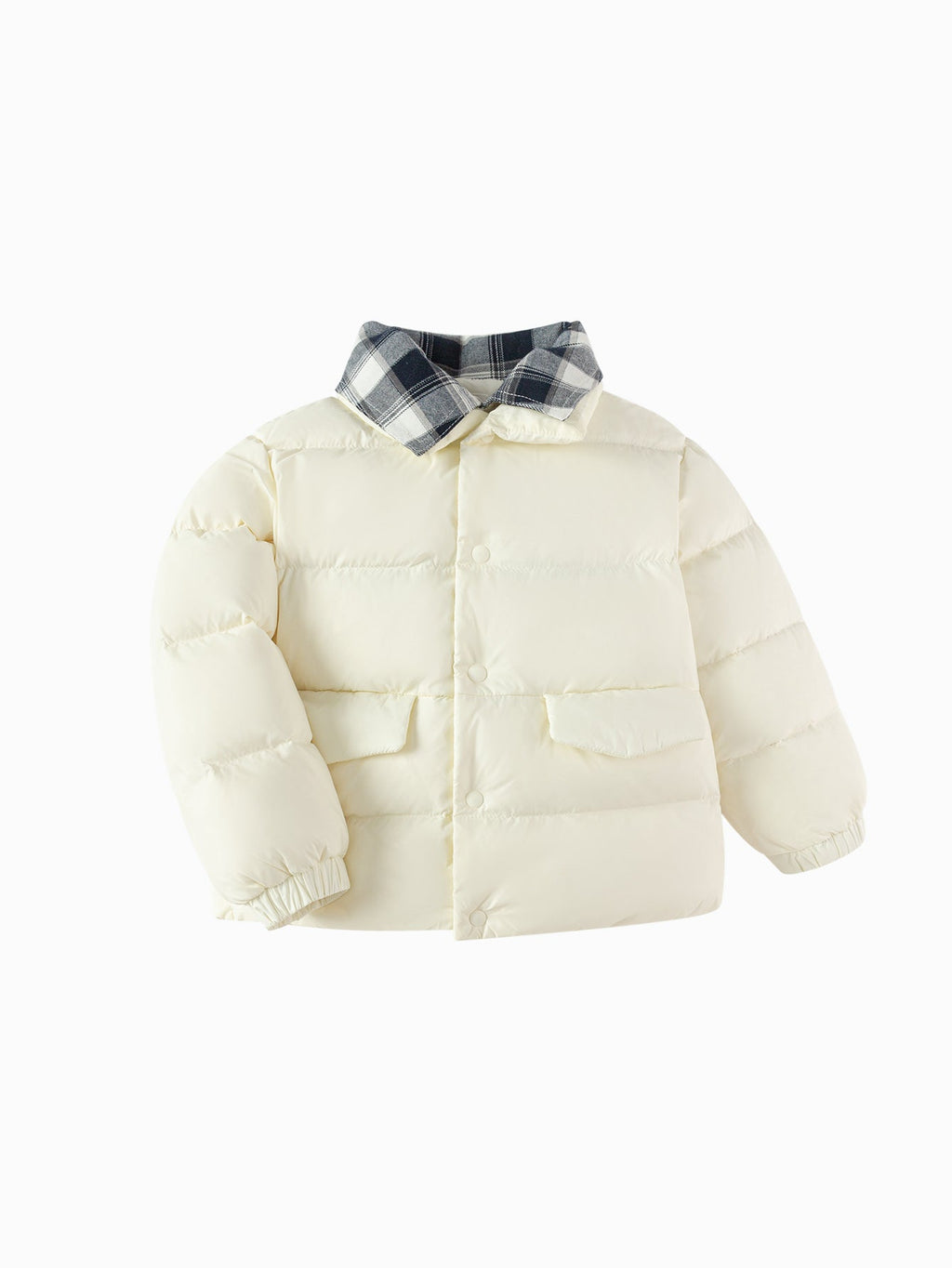 balabala boy toddler Plaid Shirt Collar Down Jacket