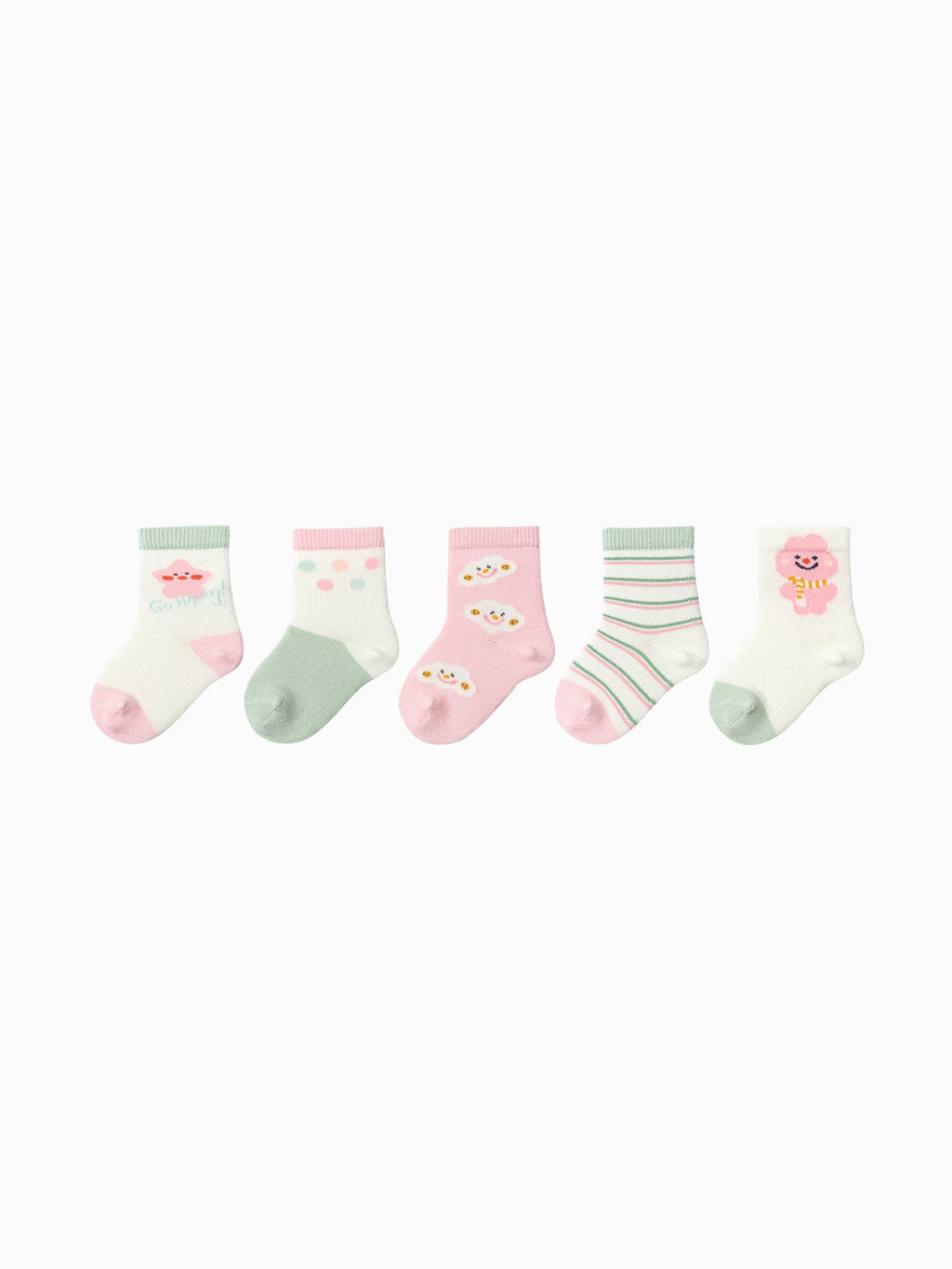 Balabala Baby Socks Year of Snake New Children Cotton Socks Boy And Girl Toddler Animal Year Red 5Pcs Pack