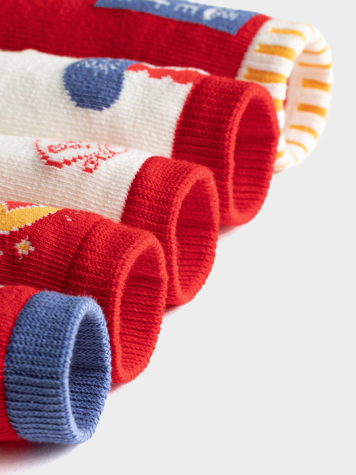 Balabala Baby Socks Year of Snake New Children Cotton Socks Boy And Girl Toddler Animal Year Red 5Pcs Pack
