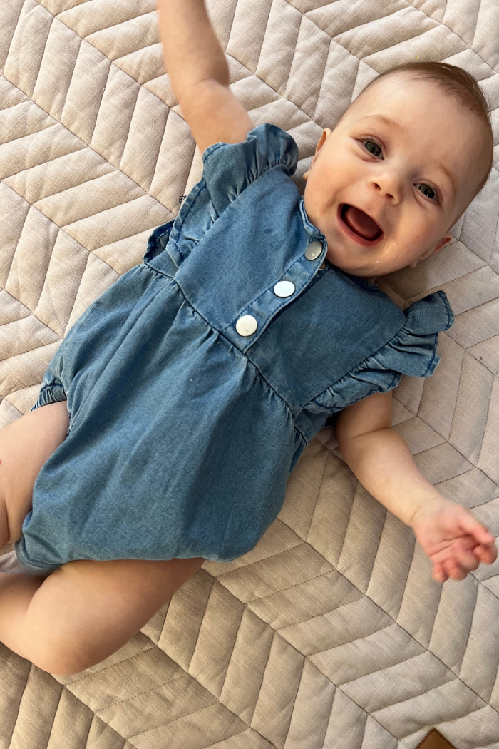 Denim Frill Playsuit