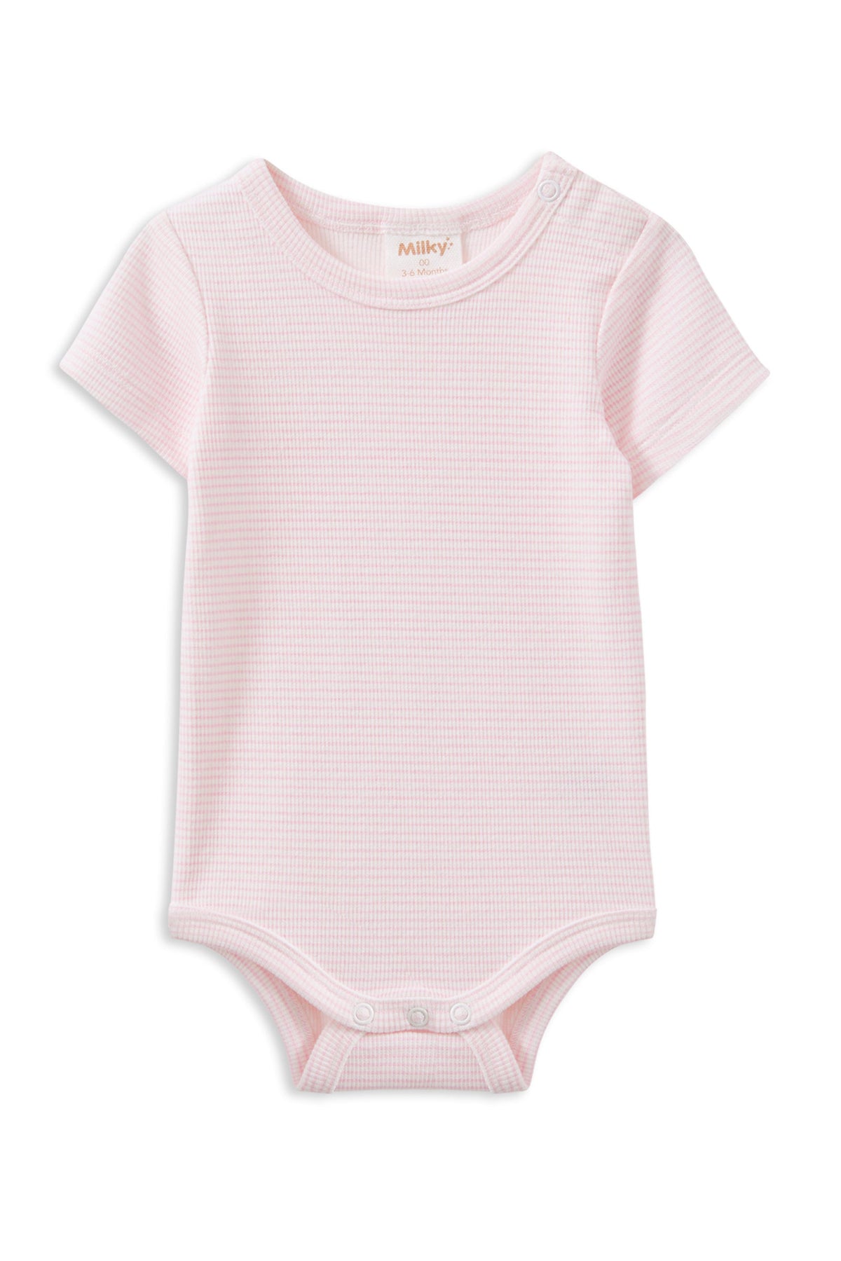 Pink Stripe Rib Bubbysuit