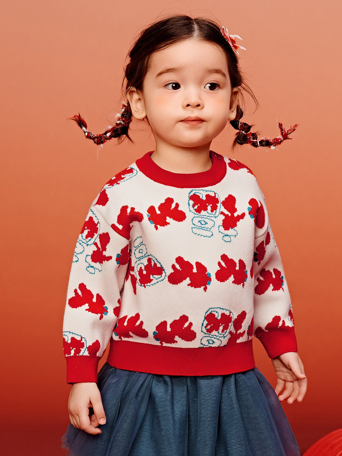 Baby Unisex New Year greetings clothes sweater winter