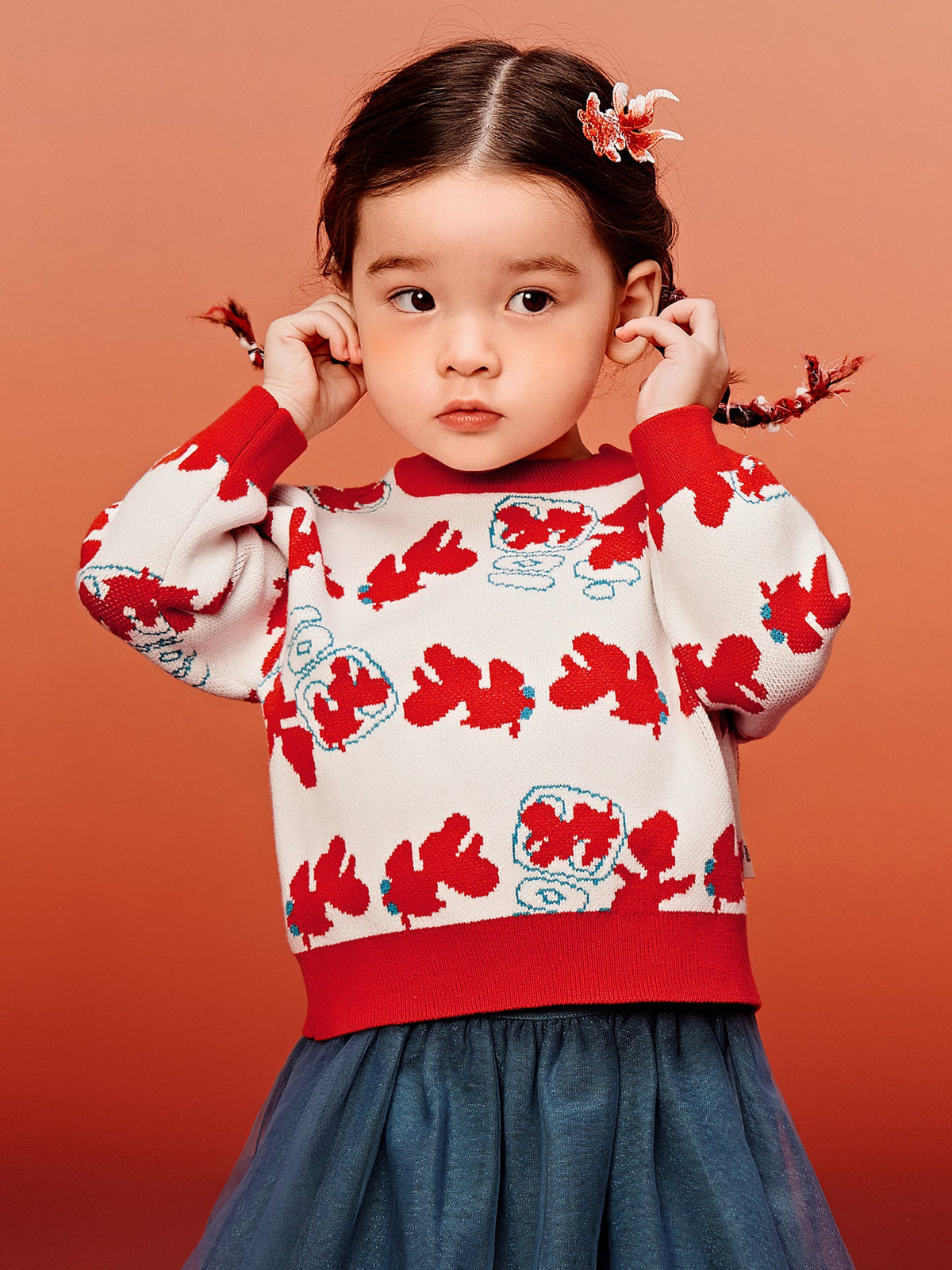 Baby Unisex New Year greetings clothes sweater winter