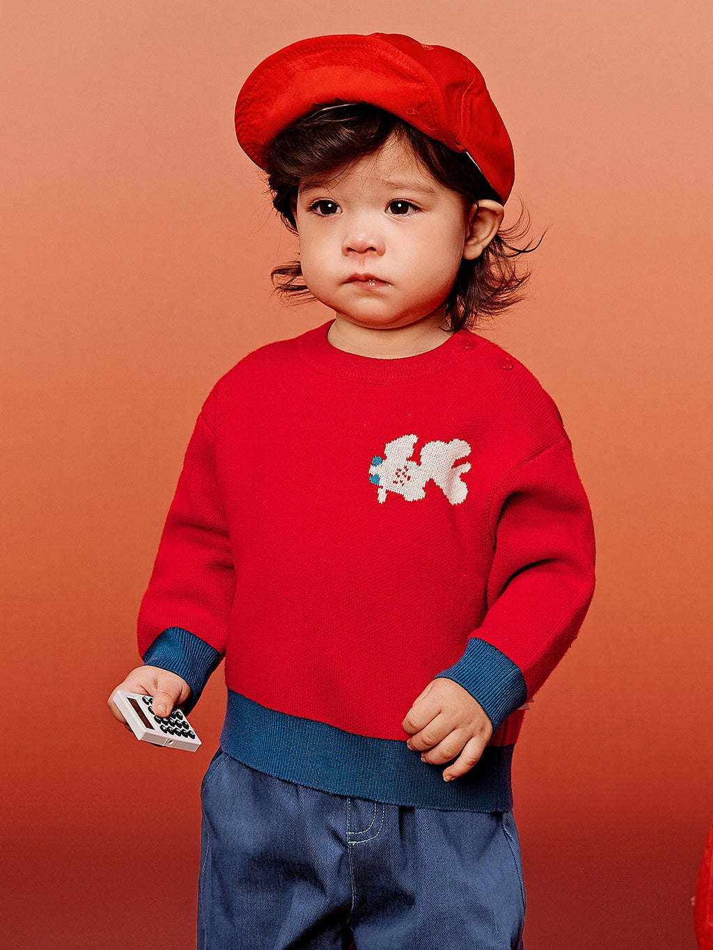 Baby Unisex New Year greetings clothes sweater winter