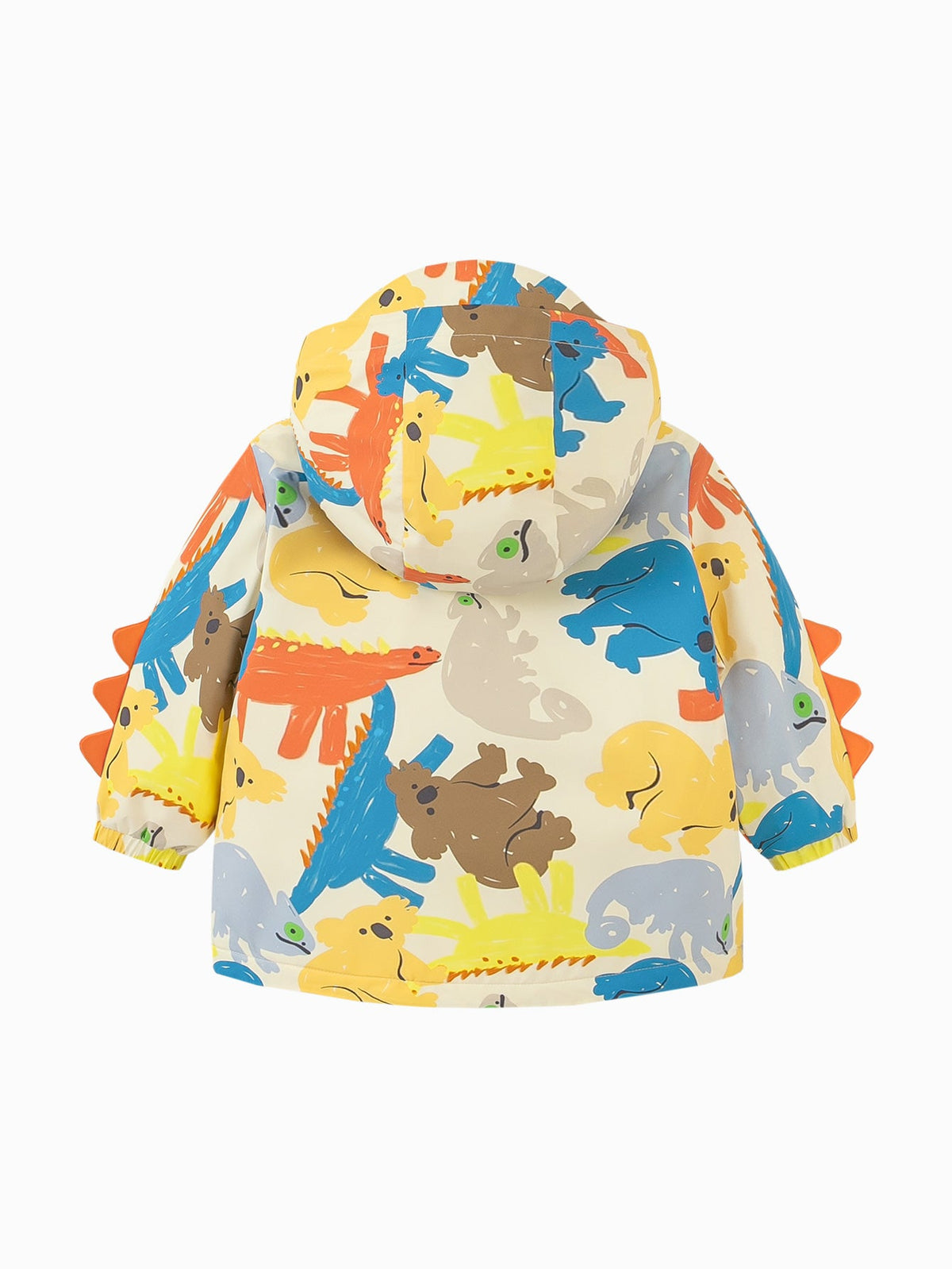 Baby Unisex New Chinese style three-proof anti-humidity and cold-keeping warm plush hooded jacket