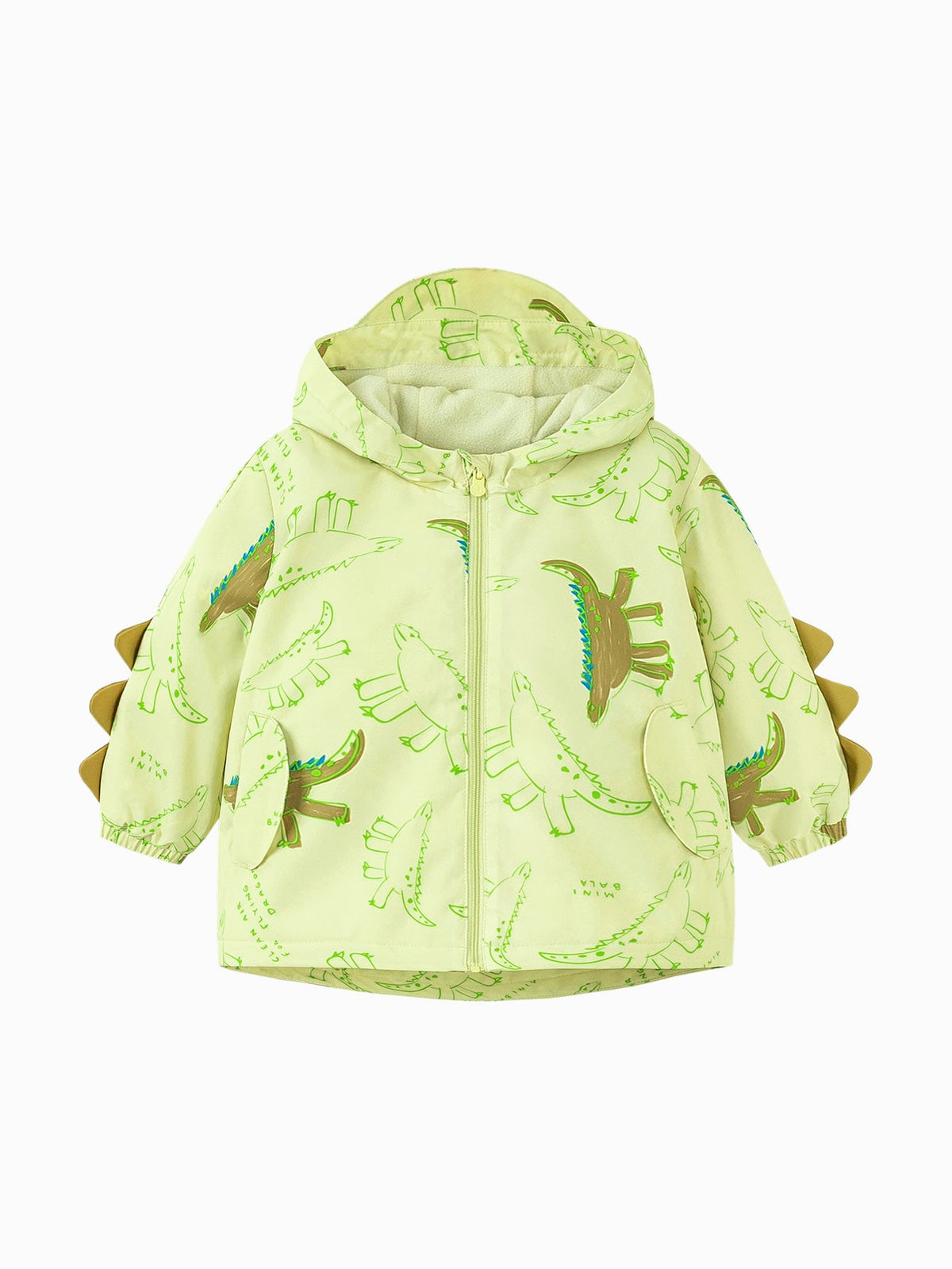 Baby Unisex New Chinese style three-proof anti-humidity and cold-keeping warm plush hooded jacket