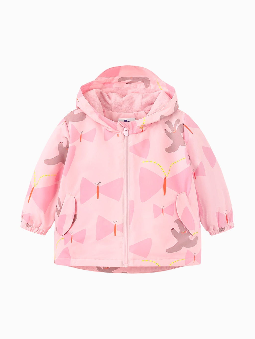 Baby Unisex New Chinese style three-proof anti-humidity and cold-keeping warm plush hooded jacket
