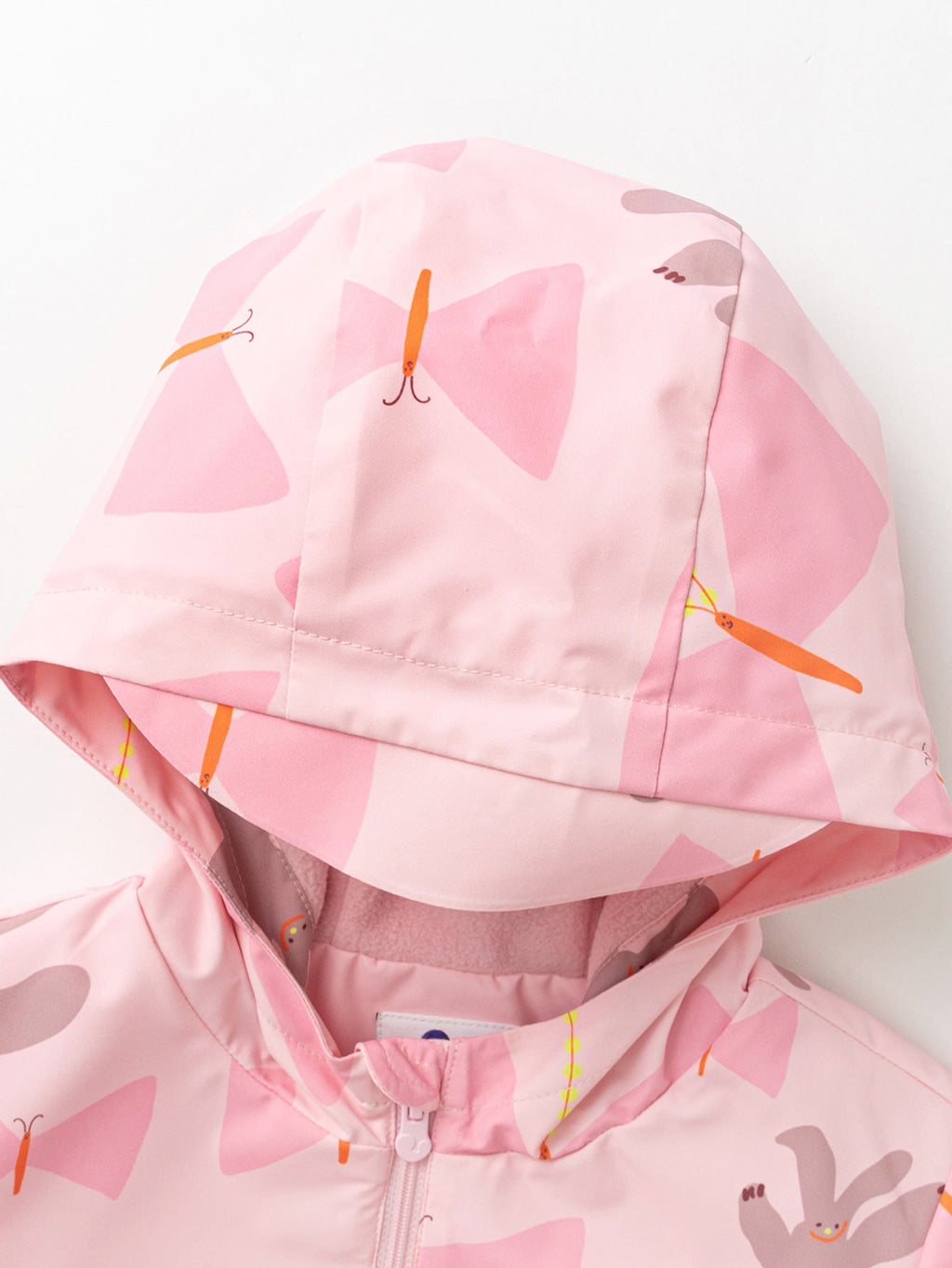 Baby Unisex New Chinese style three-proof anti-humidity and cold-keeping warm plush hooded jacket