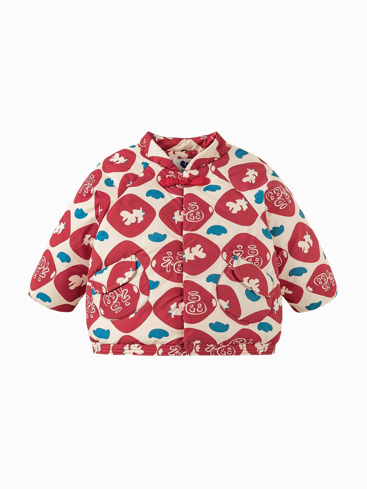Baby Unisex New Chinese New Year Greetings Waterproof and Oil-proof Cotton Jacket