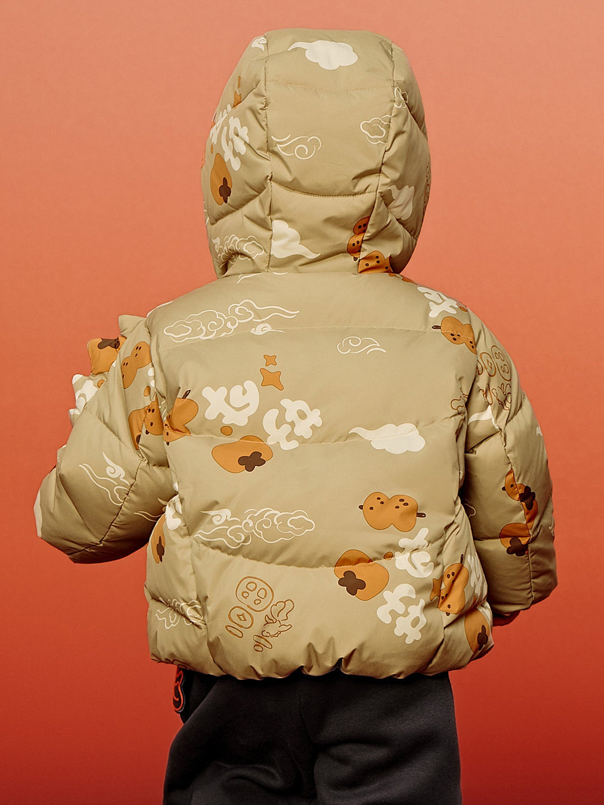 Baby Unisex New Chinese New Year Greetings Dress Waterproof and Oil-proof Down Jacket Winter
