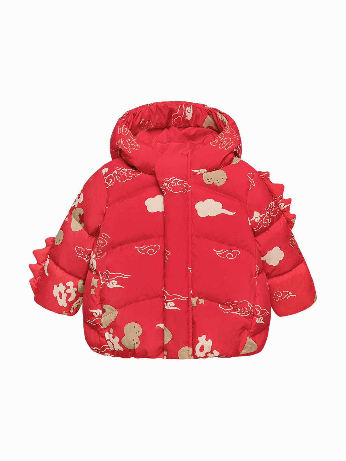 Baby Unisex New Chinese New Year Greetings Dress Waterproof and Oil-proof Down Jacket Winter