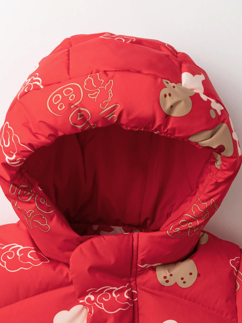 Baby Unisex New Chinese New Year Greetings Dress Waterproof and Oil-proof Down Jacket Winter