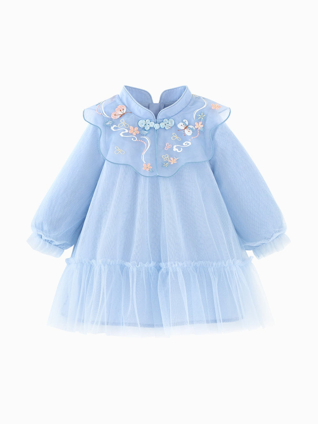 Baby Girl Chinese Style Sweet Mesh Dress