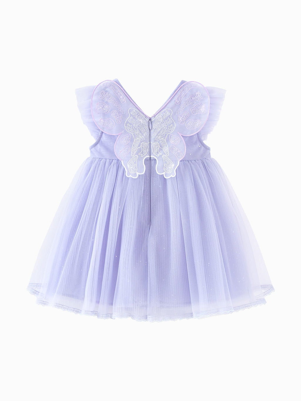 Balabala Casual Girls Butterfly Short-sleeve Tulle Dress