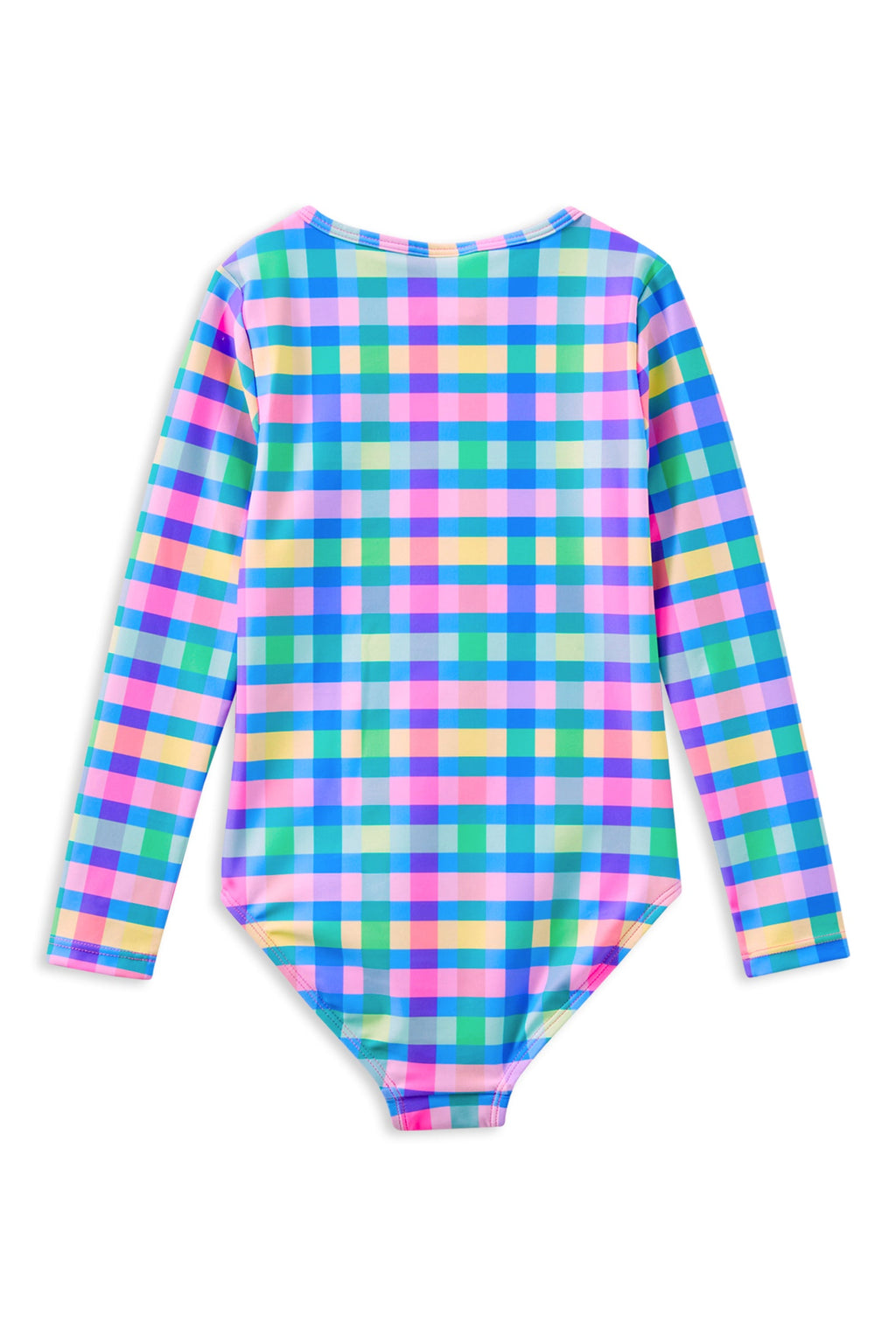 Picnic Check Long Sleeve Swimsuit