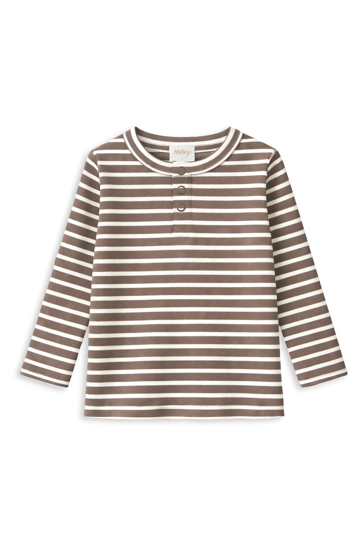 Latte Stripe Henley