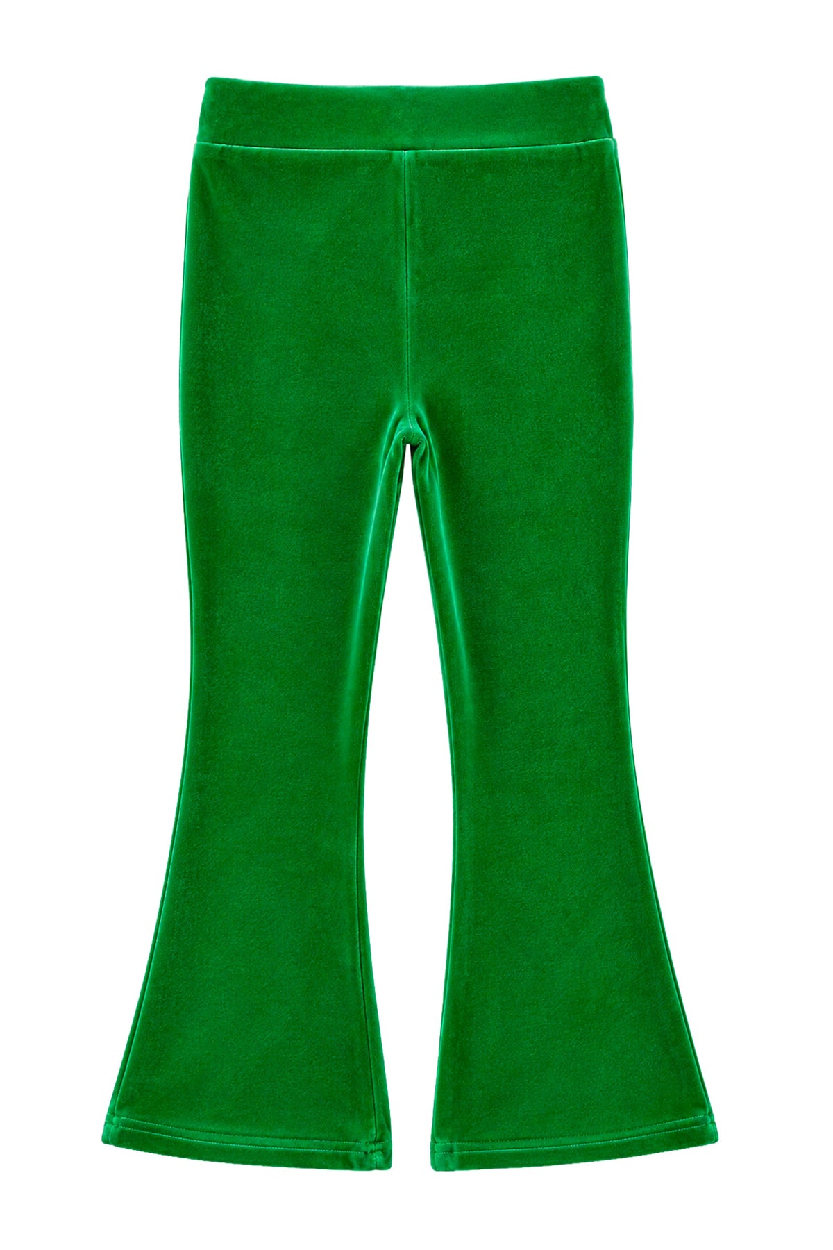 Clover Green Velour Flares