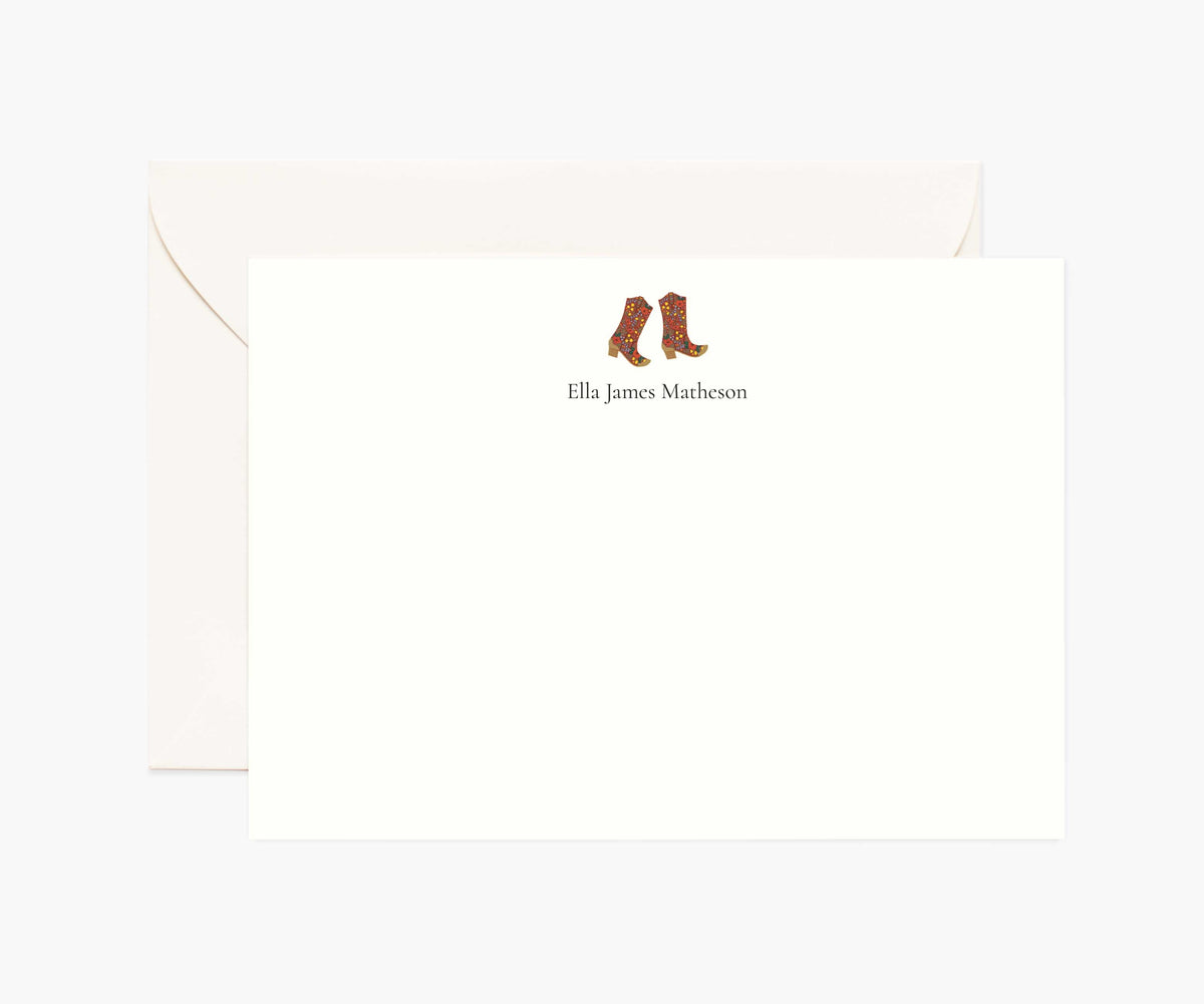 Activities Personalized Stationery  - Cowboy Boots
