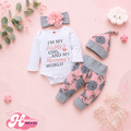 The Bellamy - Daddy's Girl & Mommy's World Romper + Rose Pants