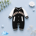 The Adonis - Baby Boy "Baby Boss" Printed Long Sleeve Jumpsuit