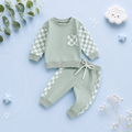 The Austin - Baby Boy Checkerboard  Sweatshirt + Pants