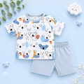 The Alejandro - Baby Boy Animal Koala Full Print Comfortable Short Sleeve Set