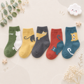 The Camilo - Baby Unisex 5 Pairs Cartoon Cat Pattern Breathable Socks