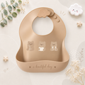 The Bowie - Waterproof Baby Silicone Feeding Bib Adjustable Soft Food Catcher for Babies & Toddlers