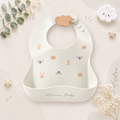 The Bowie - Waterproof Baby Silicone Feeding Bib Adjustable Soft Food Catcher for Babies & Toddlers
