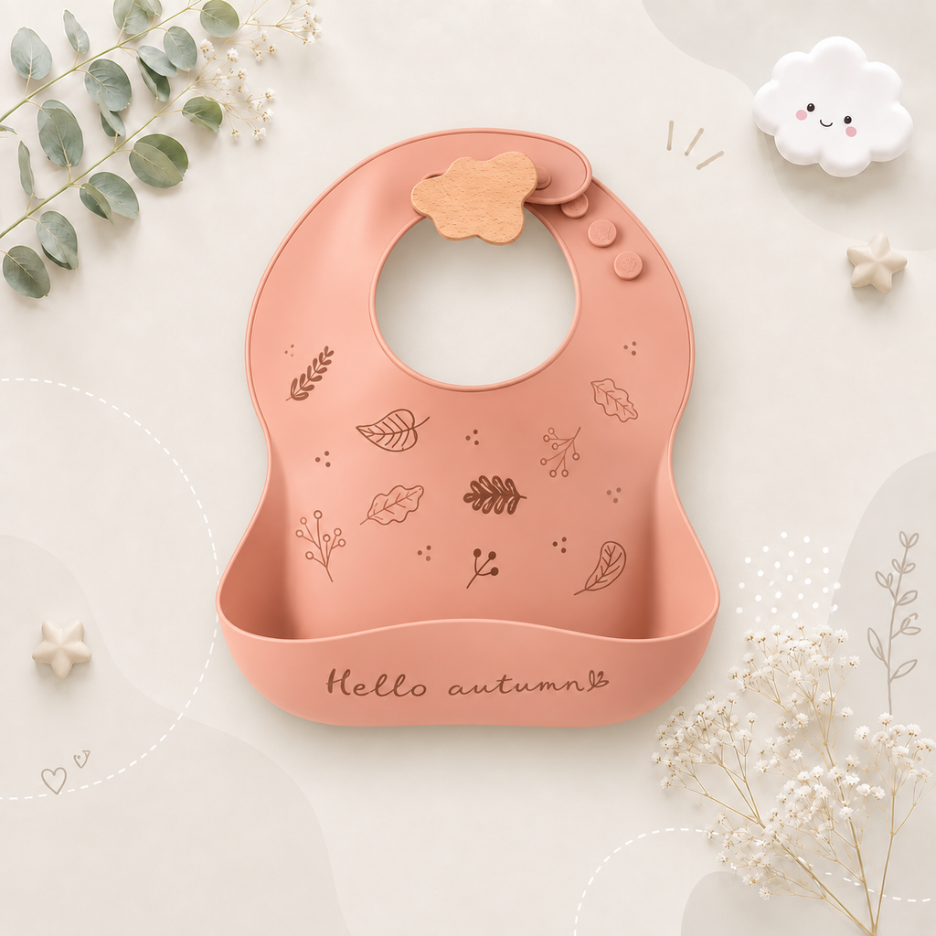 The Bowie - Waterproof Baby Silicone Feeding Bib Adjustable Soft Food Catcher for Babies & Toddlers