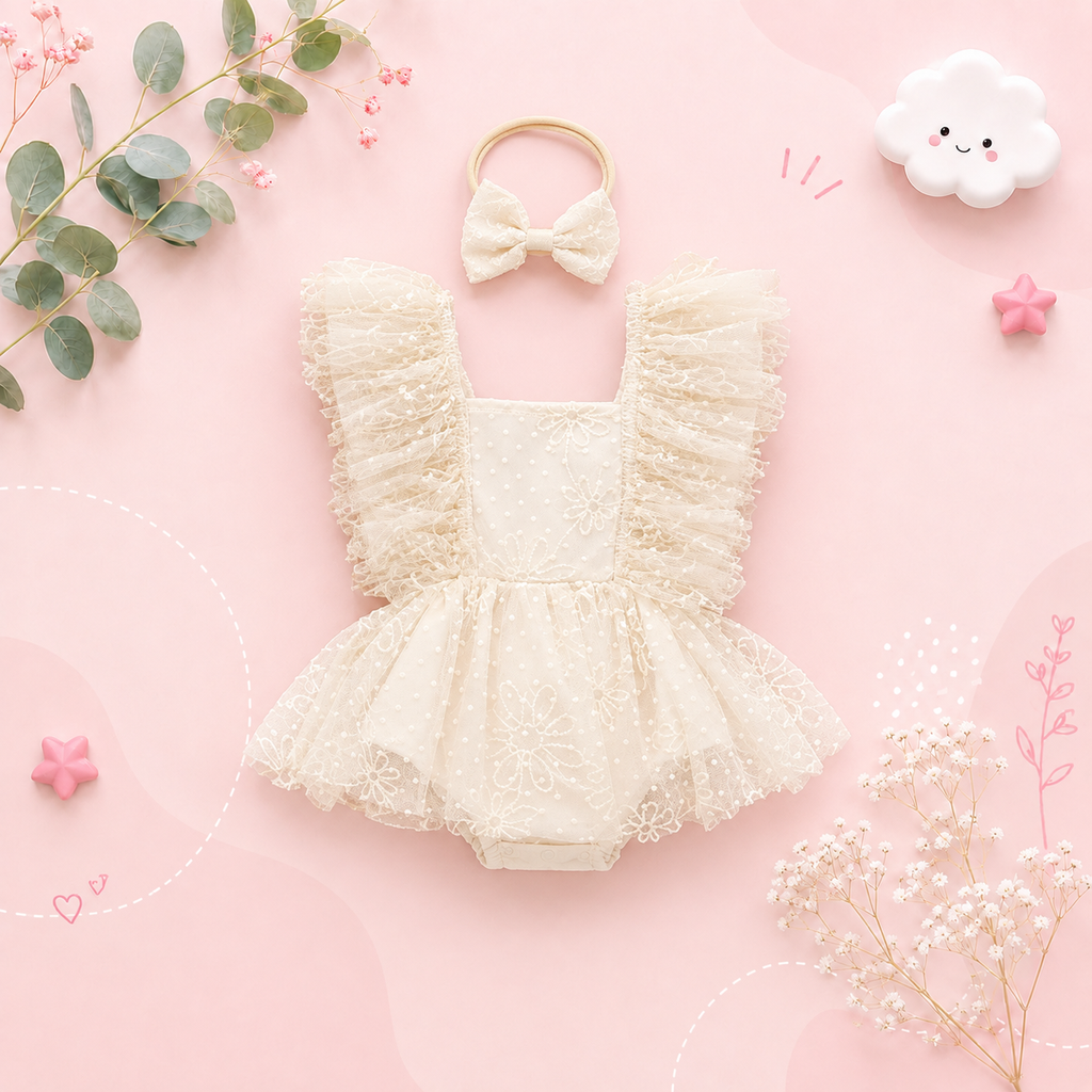 The Celeste - Baby Girl Ruffle Sleeve Dress