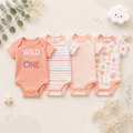 The Caleb - Baby Unisex 4pcs Cartoon Print Bodysuits