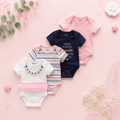 The Caleb - Baby Unisex 4pcs Cartoon Print Bodysuits