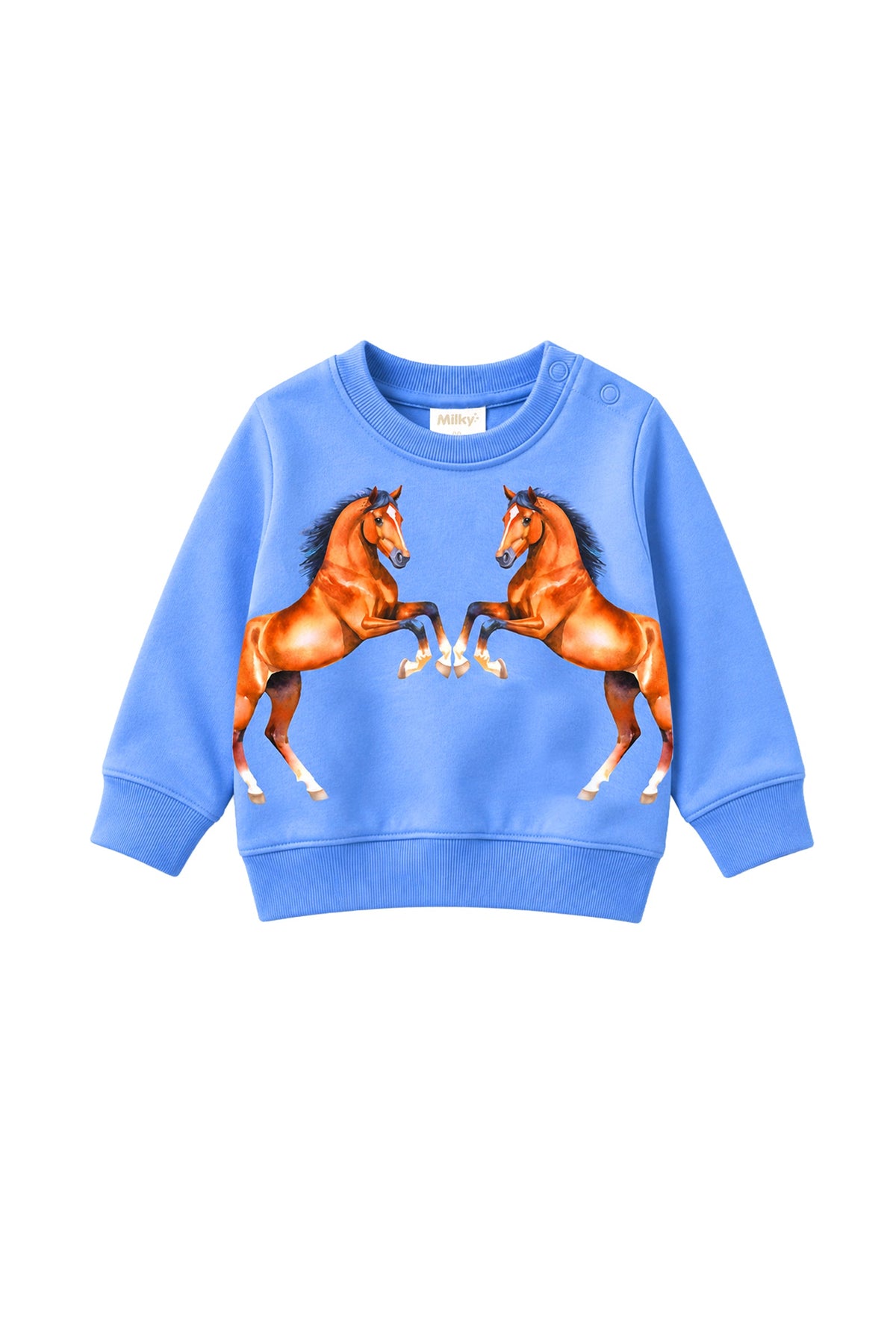 Dancing Ponies Baby Sweat - Blue
