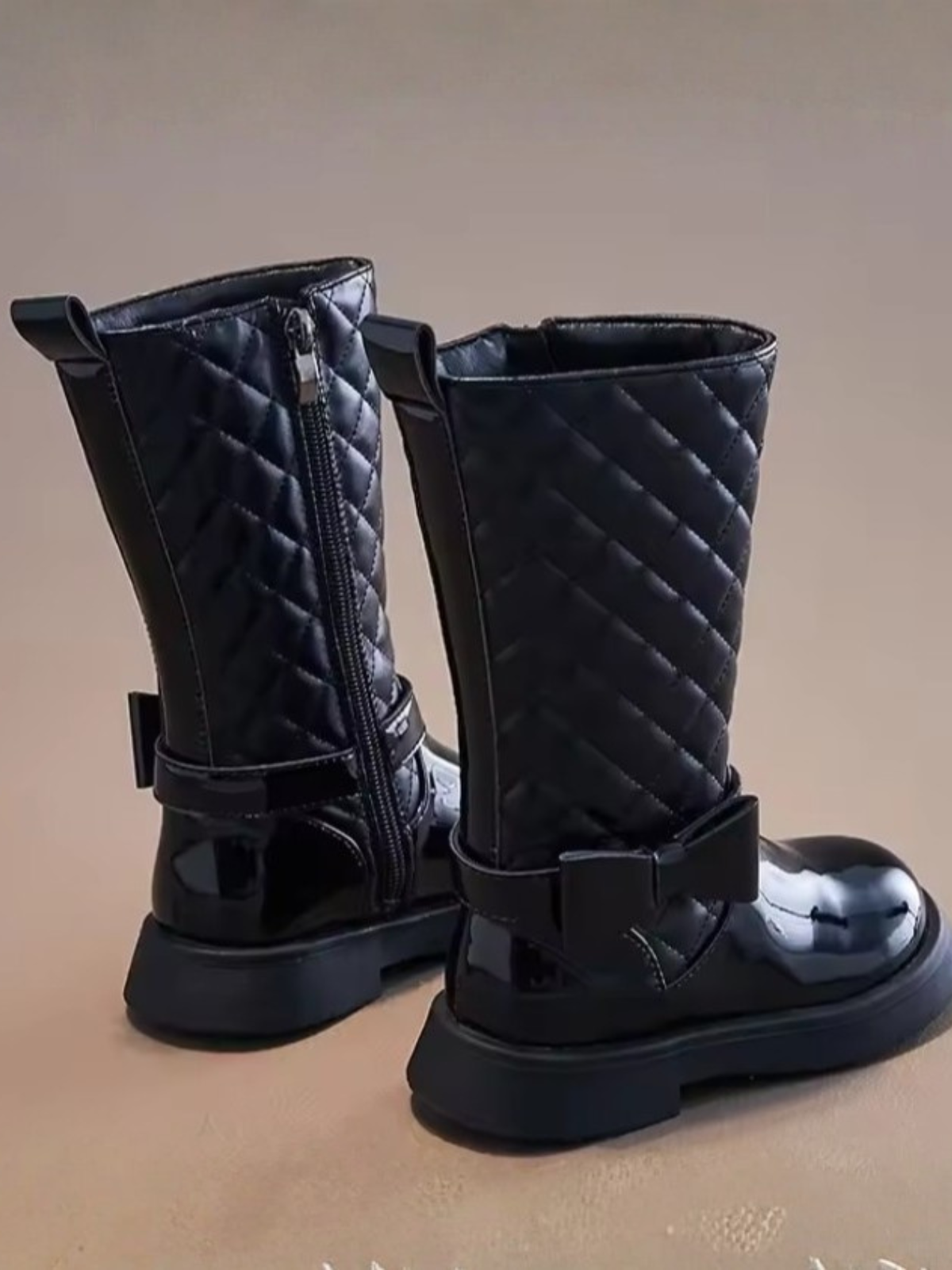 Always Choose Elegance Quilted Leather Boots By Liv and Mia