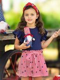 All-American Star Spangled Flutter Top and Skirt Set