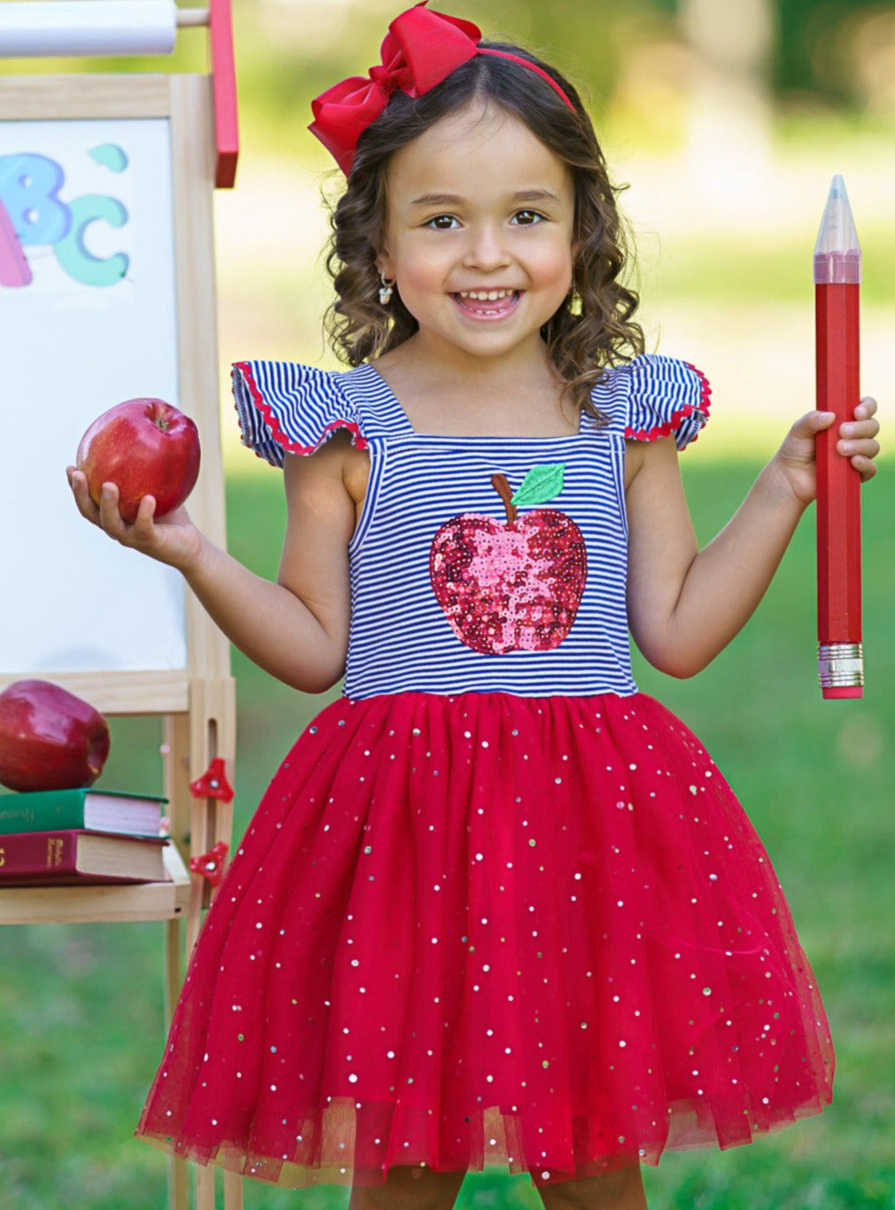 A+ Attire Apple Sparkle Tutu Dress