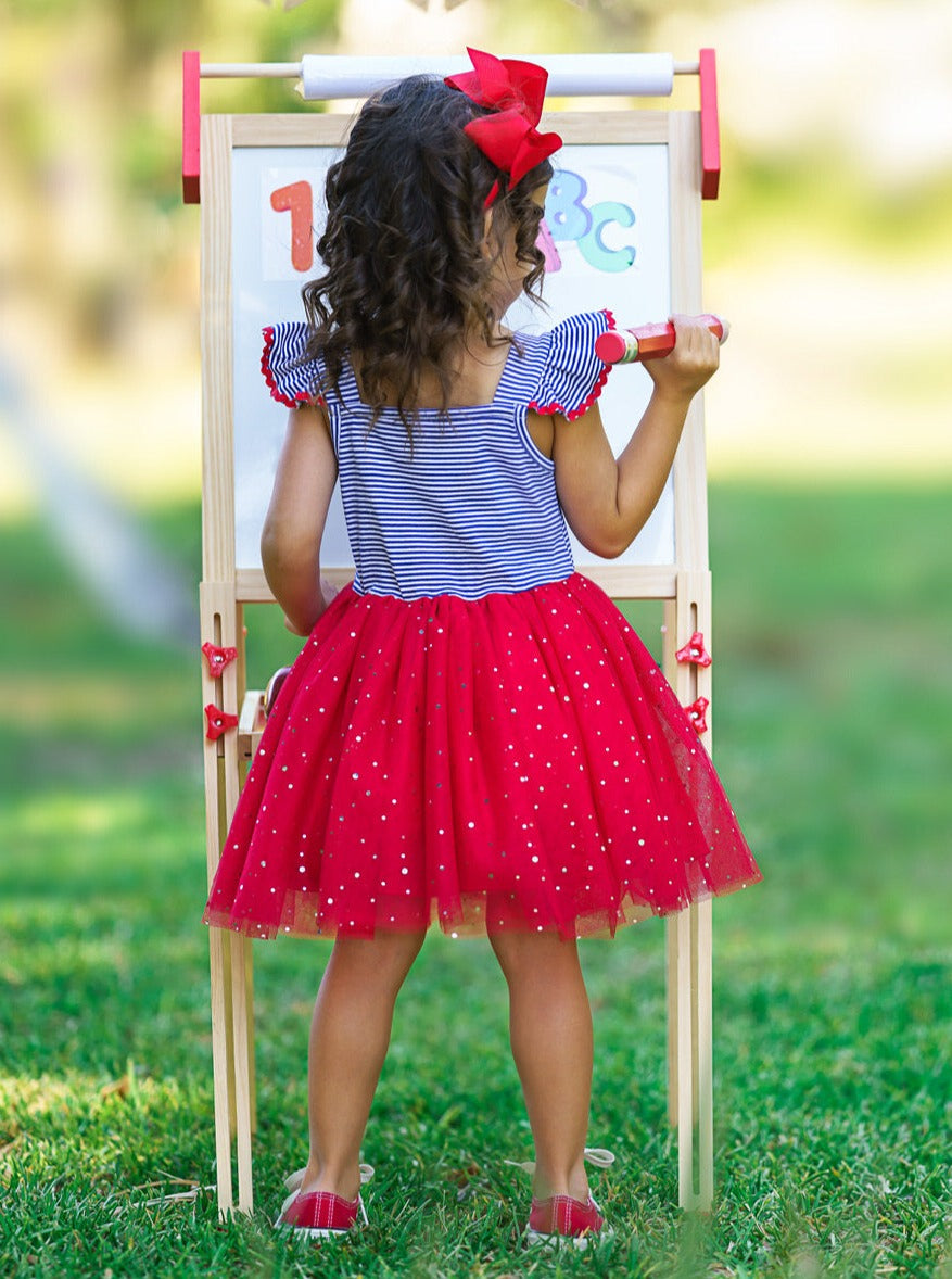 A+ Attire Apple Sparkle Tutu Dress