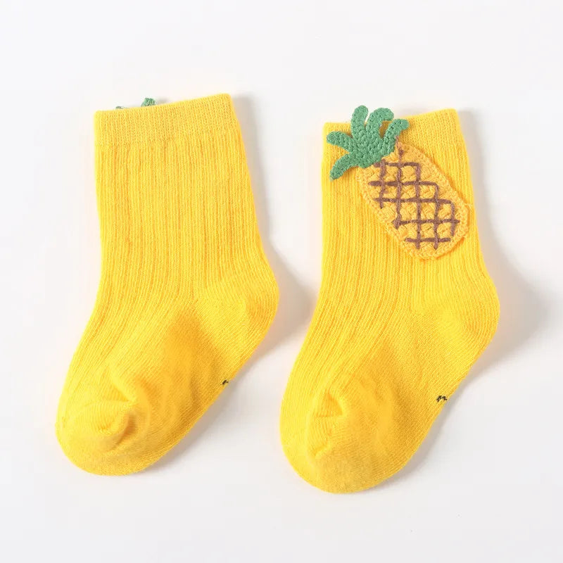 1 Pair Cotton Fruit Baby Socks