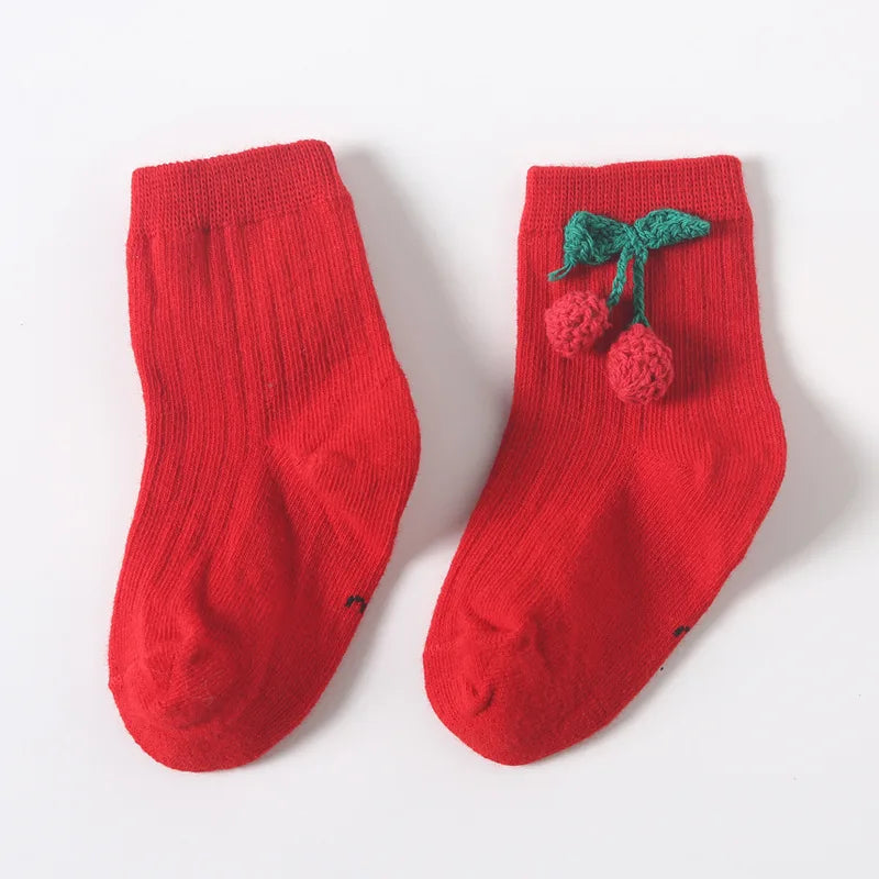 1 Pair Cotton Fruit Baby Socks
