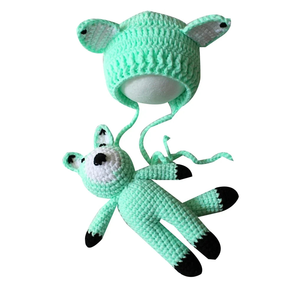 Baby Photography Props Newborn Ladybird Insect Costume Boy Girl Infant Crochet Knit Hat Outfits Lace Ladybird