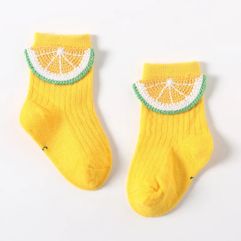 1 Pair Cotton Fruit Baby Socks