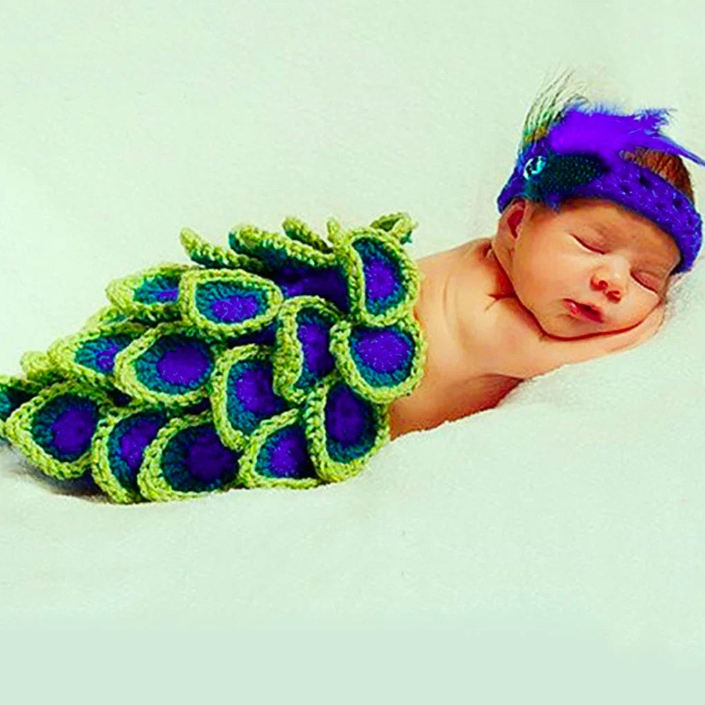 Baby Photography Props Newborn Ladybird Insect Costume Boy Girl Infant Crochet Knit Hat Outfits Lace Ladybird