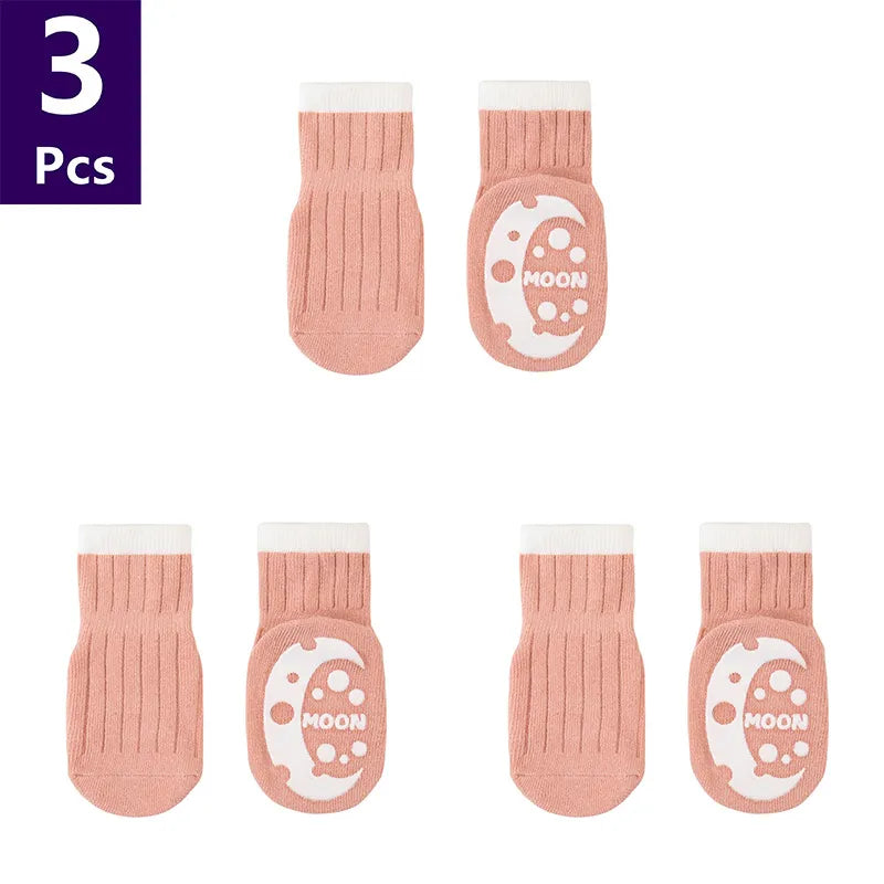 3 Pairs Children's Socks Solid Striped