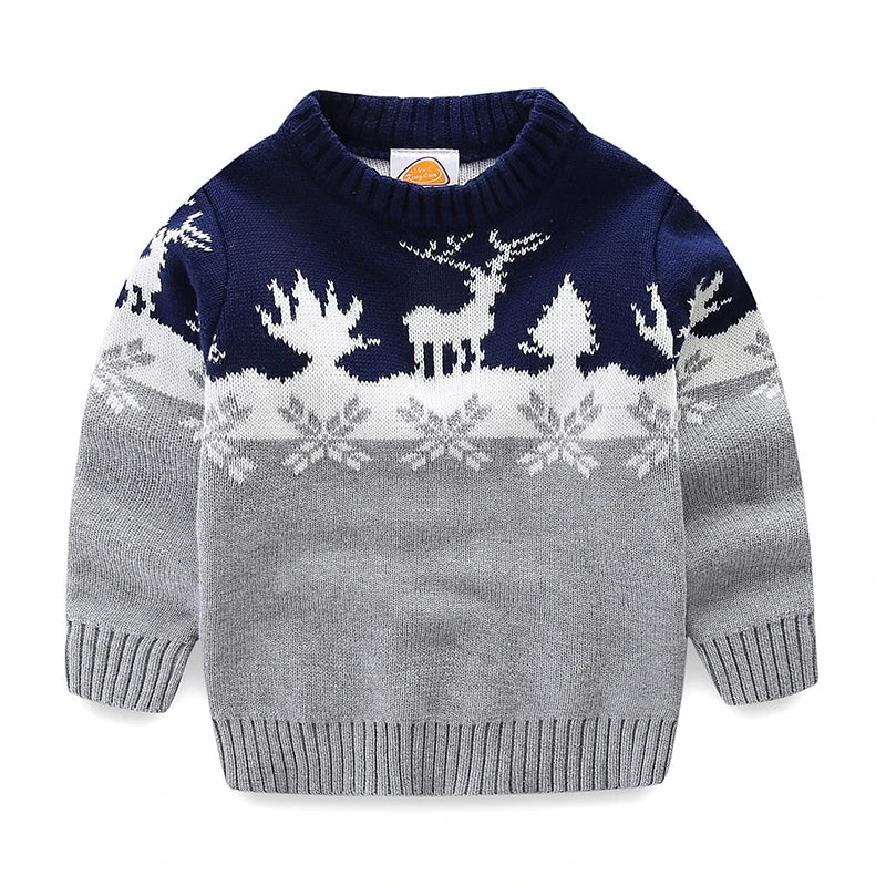 Christmas Sweater Elk Pullover Knit
