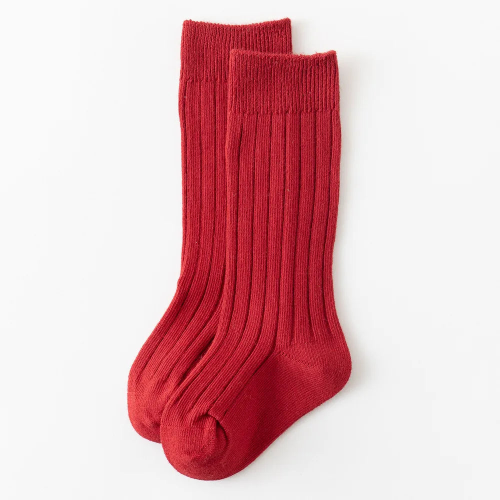 Baby Solid Cotton Stripe Plain Socks